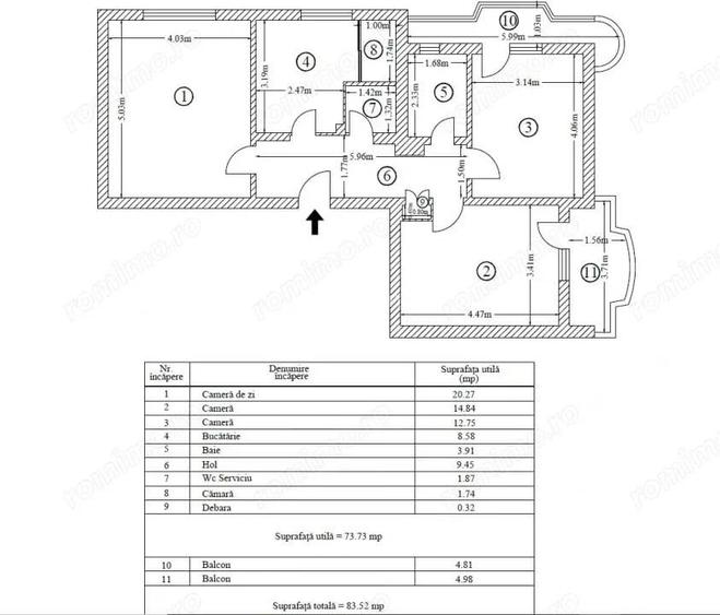 Apartament de 3 camere -Brancoveanu-Imparatul Traian Apartament de 3 camere -Brancoveanu-Imparatul Traian
