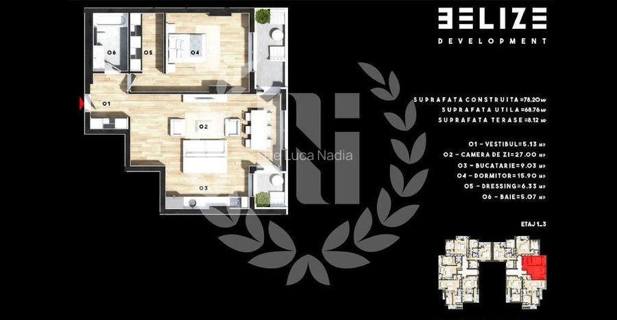 APARTAMENT 2 CAMERE CERNICA 2 TERASE 68 MP