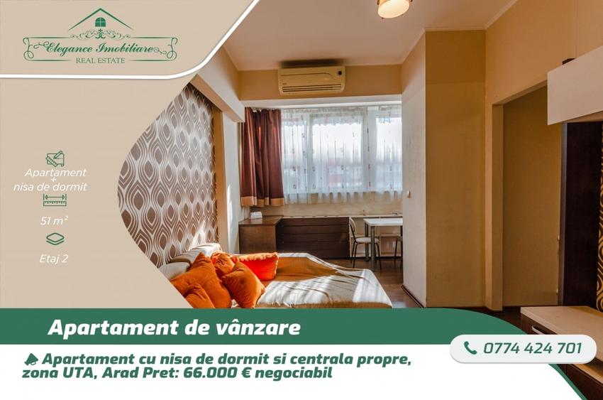 Apartament cu  o camera si nisa de dormit, zona Uta, Arad - 1