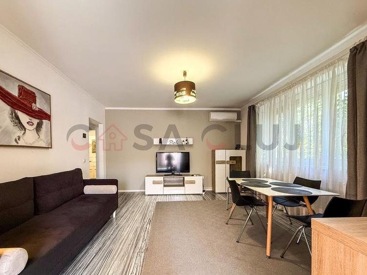 Apartament cu 2 camere semidecomandat, mobilat în Central