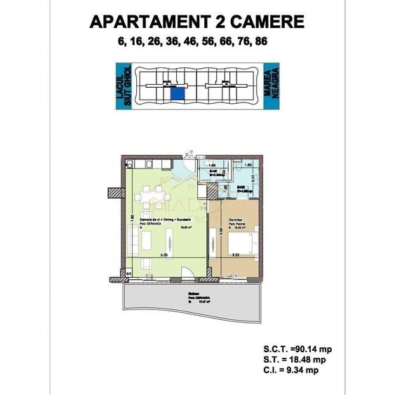 Apartament de vanzare 2 camere + 2 bai I Mamaia Nord I Malul Marii Negre - 21