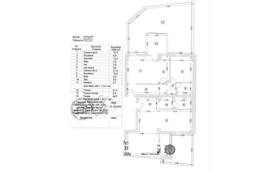 Apartament cu 3 camere decomandat în Unirii