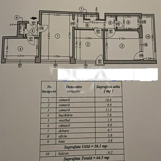Apartament 3 camere Obor – Bd. Garii Obor, 64 mp, balcon, renovat - 10