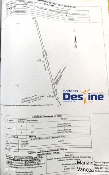 Comision 0% - Teren Primarie Dumesti, 8100 mp, front 13 ml, - 5