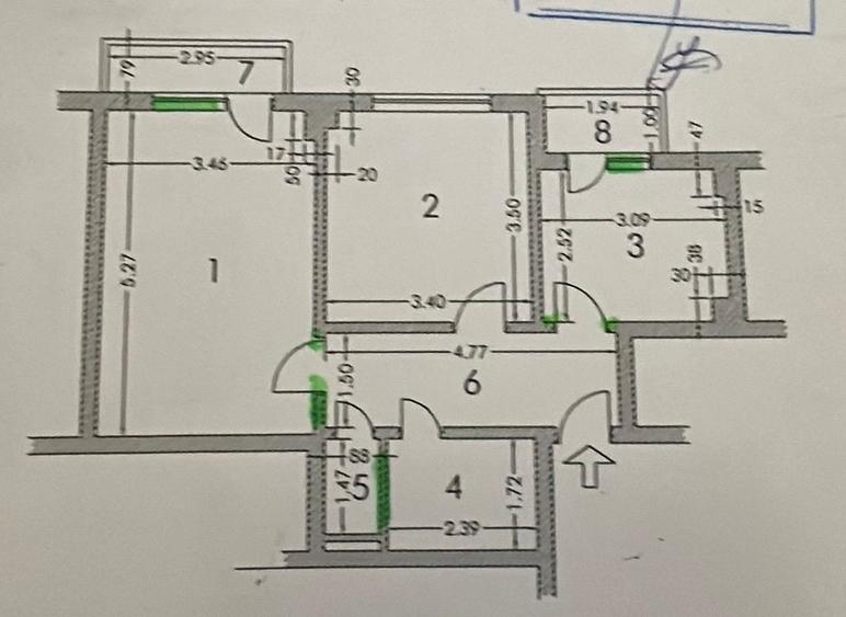 Apartament cu 2 camere decomandat în Tineretului