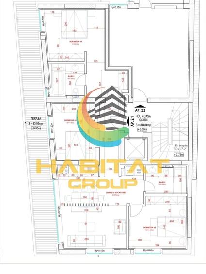 Apartament 4 camere - Rezidential NOU - 200m bd. Unirii - 8