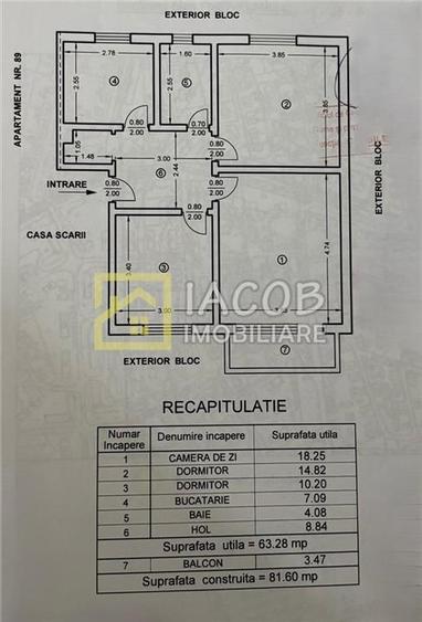 Apartament 3 camere decomandate, strada Martir Horia, Bacau - 19