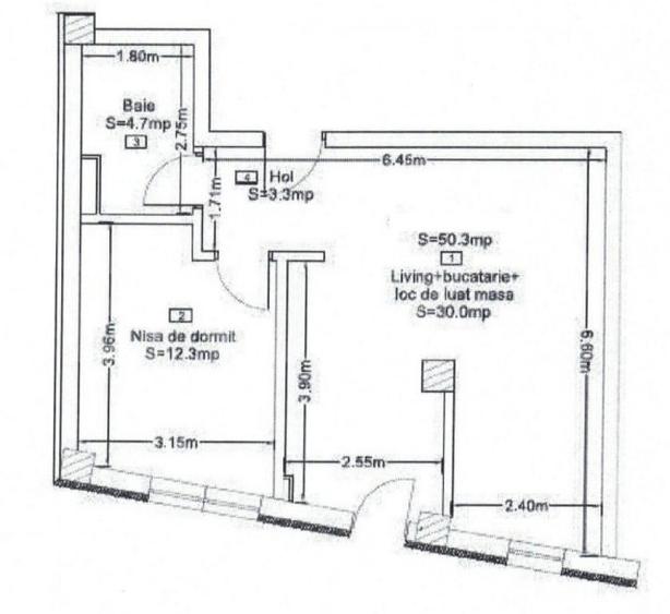 Apartament 2 camere, 50 mp, bloc nou, zona Corneliu Coposu - 2