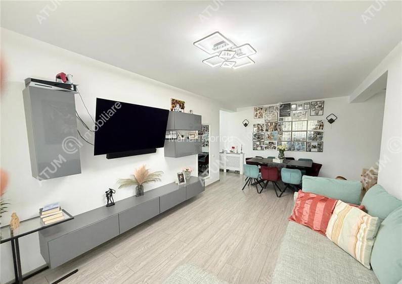 Apartament 3 camere mobilat si utilat 75 mp cu pod si loc pa
