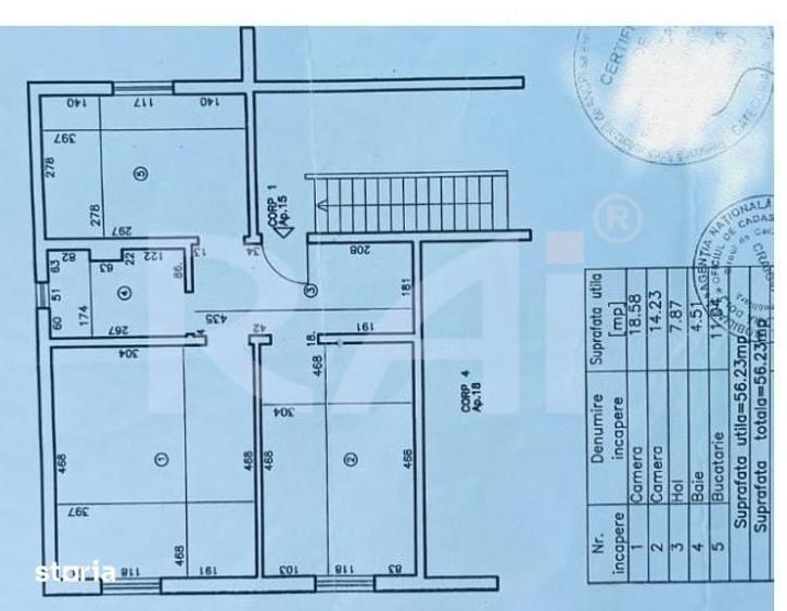 Apartament cu 2 camere decomandat în Lăpuș