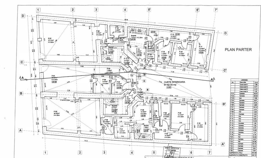 Imobil 2185 mp Centrul Istoric Piata Unirii 500 mp teren vitrina 19 m - 22