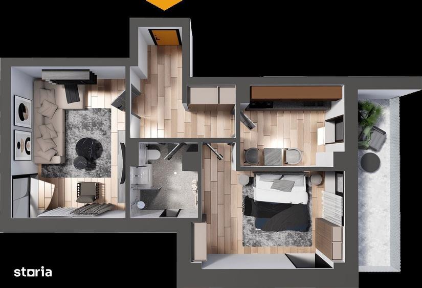 Apartament 2 camere TIP C-TVA INCLUS/2,5 km de Podu Ros - 5