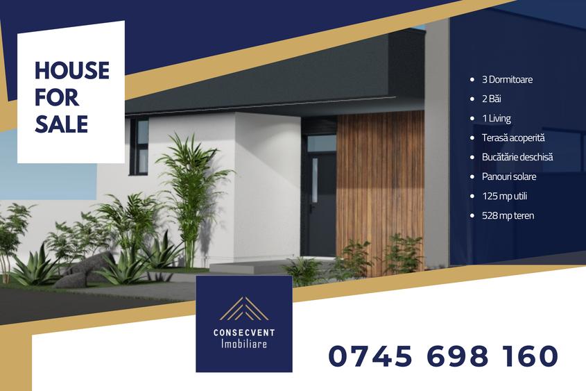 Vila moderna parter. 4 camere, eficienta energetic Via Carmina Arad, comision 0 - 5