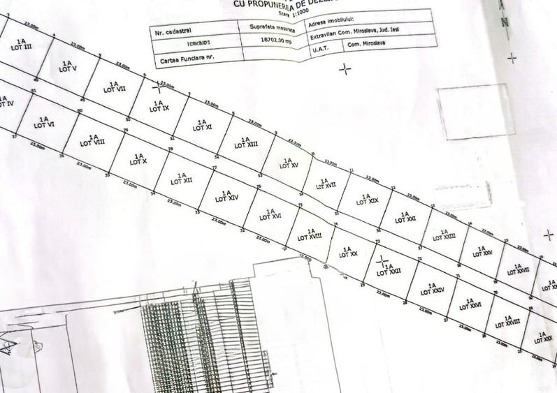 Teren Construcții intravilan de 1000 mp, în Ciurbești