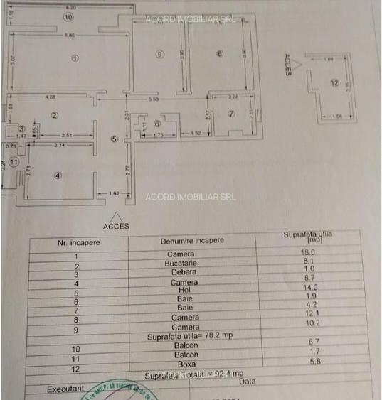 Apartament cu 4 camere decomandat în Dacia