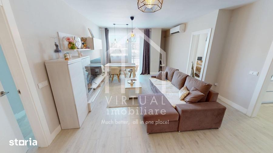 Apartament cu 3 camere, mobilat în Turnișor