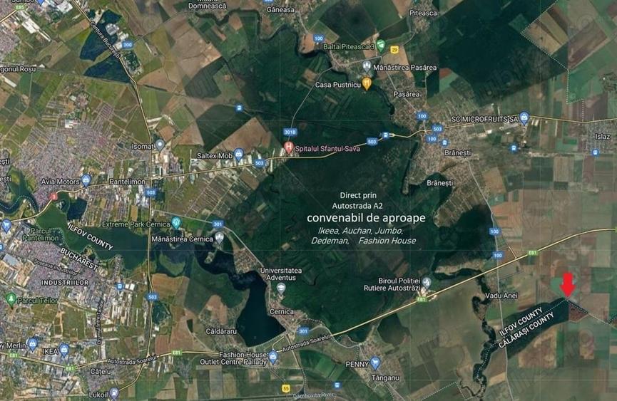 Teren de 85 mp, în Brănești