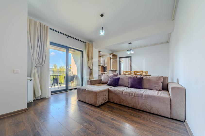 Apartament cu 2 camere semidecomandat, mobilat în Plopilor