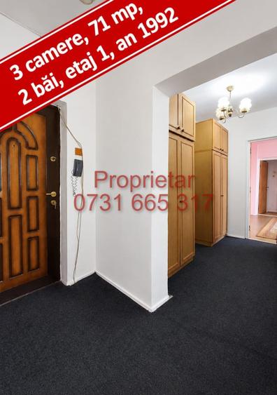 Apartament cu 3 camere semidecomandat în Tei