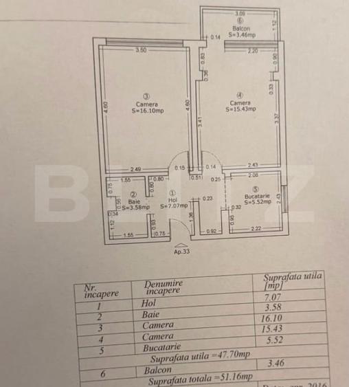Apartament cu 2 camere decomandat, mobilat în Complex Studențesc