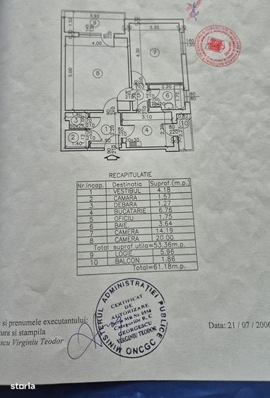 Apartament cu 2 camere decomandat, mobilat în Costin Georgian