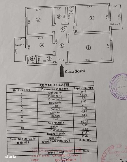 Apartament cu 3 camere decomandat în Țiglina 2