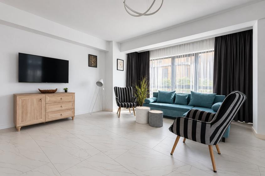 Apartament cu 2 camere decomandat, mobilat în Central