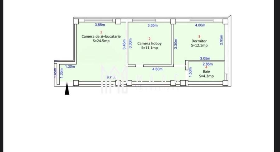 Apartament cu 2 camere decomandat, mobilat în Șelimbăr