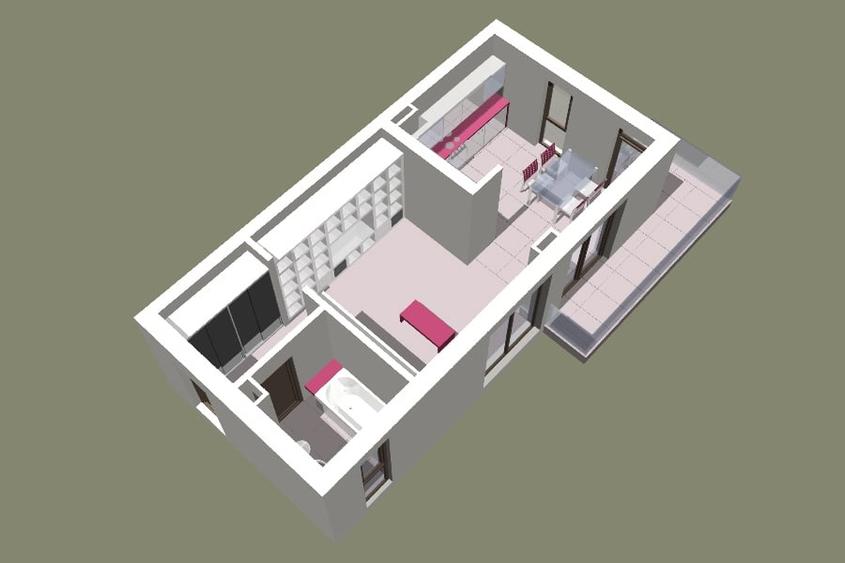 Apartament cu 2 camere decomandat în Fratelia