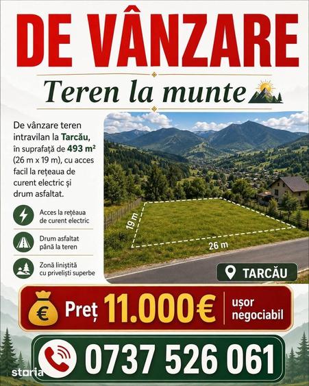 Teren de 493 mp, în Central