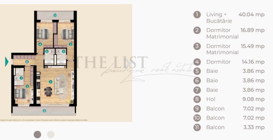 Apartament cu 4 camere decomandat în Pipera