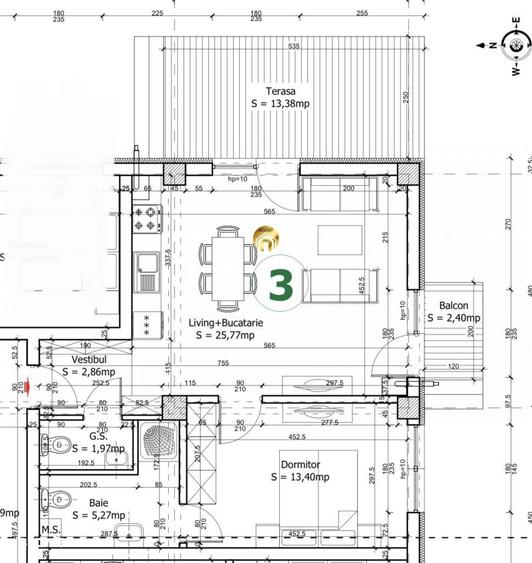 Apartament 2 camere + Curte proprie 83mp - Otopeni - 16