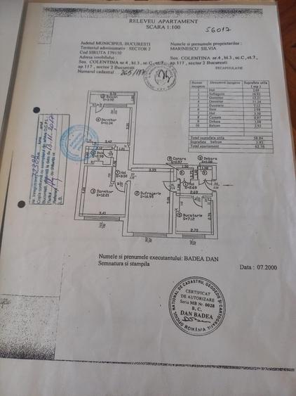 Apartament cu 3 camere în Bucur Obor