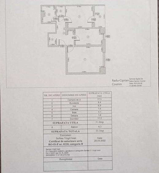 Apartament cu 2 camere decomandat, mobilat în Dacia
