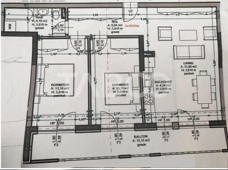 Apartament cu 3 camere decomandat, mobilat în Lupeni