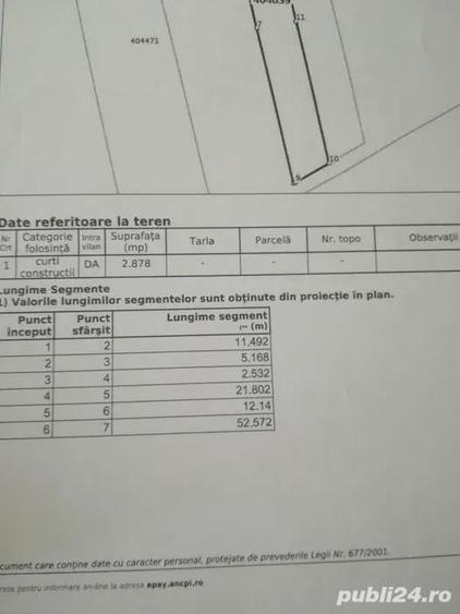 Teren de 2878 mp, în Iosif