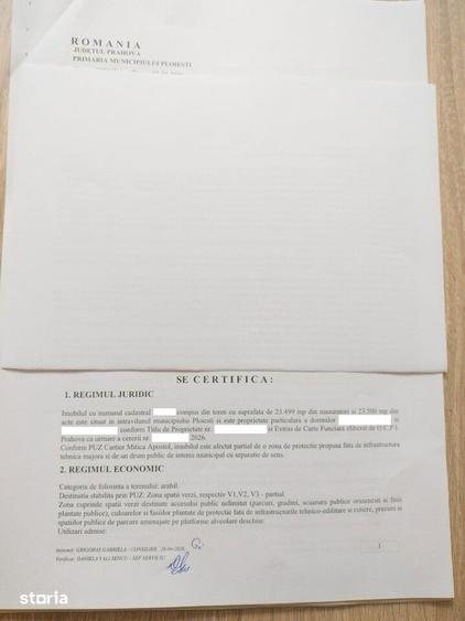 Teren de 23500 mp, în Vest