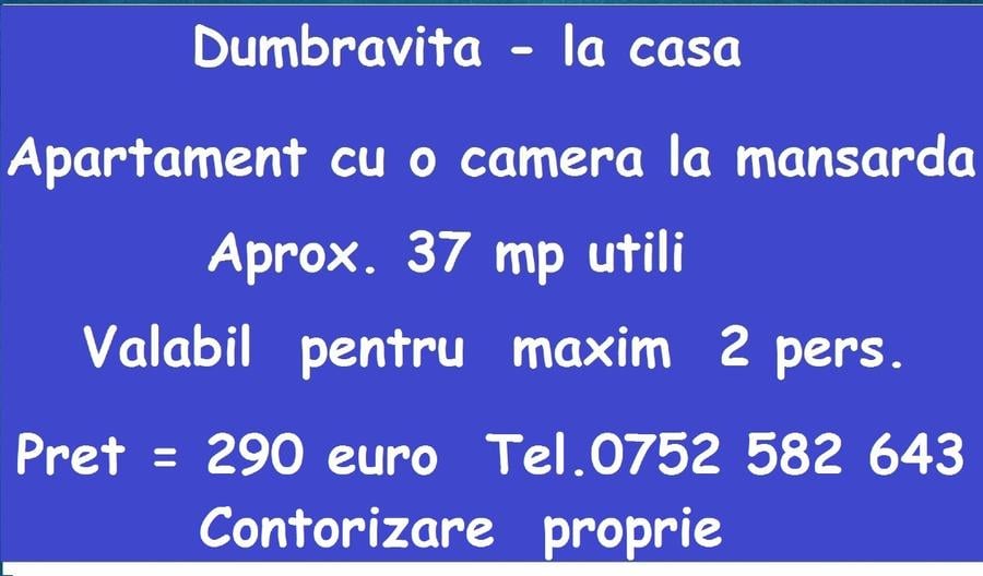Garsonieră semidecomandată în Dumbrăvița