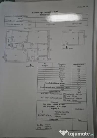Apartament cu 3 camere decomandat în Ultracentral