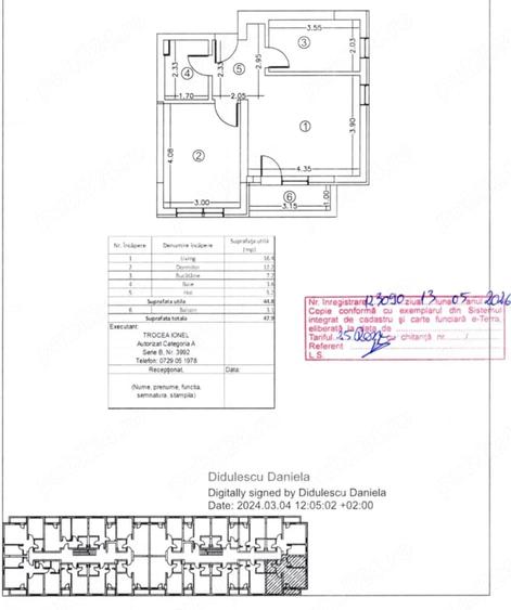 Apartament cu 2 camere decomandat în Roșu