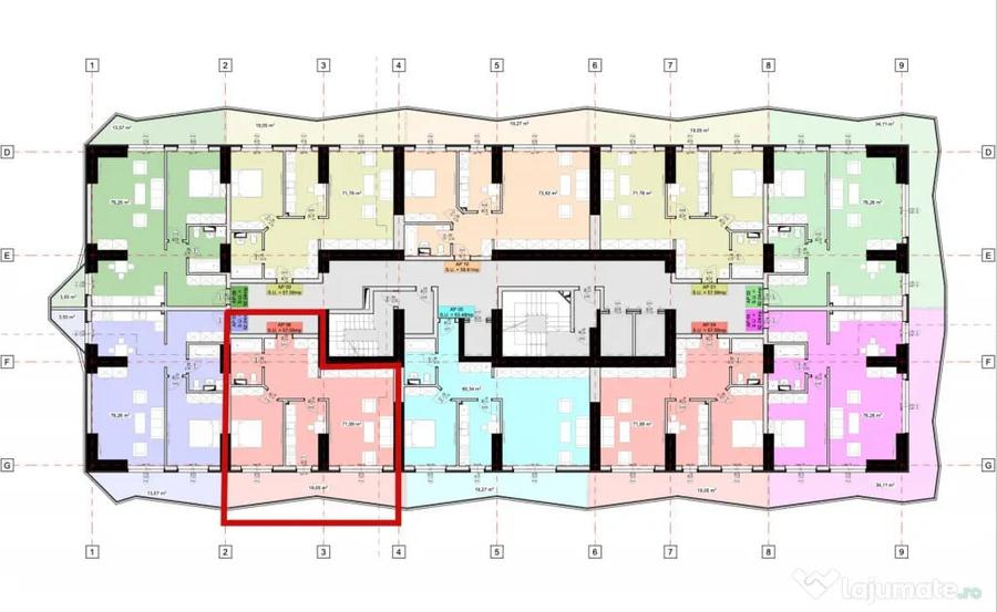 Apartament cu 2 camere decomandat în Central