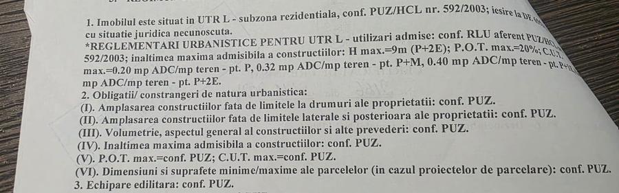 Teren Construcții intravilan de 800 mp, în Aeroport