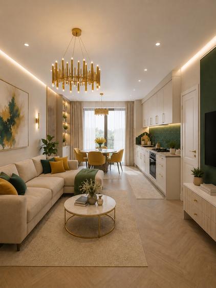 Apartament cu 3 camere semidecomandat în Nicolina