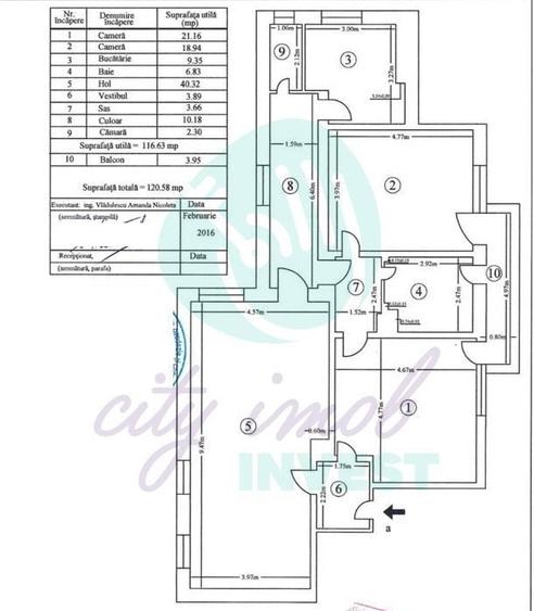 Apartament cu 4 camere semidecomandat, mobilat în P-ța Sfântul Ștefan