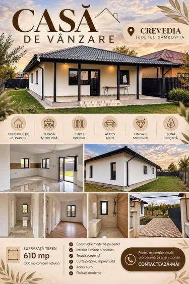 Casă cu 3 camere în Crevedia