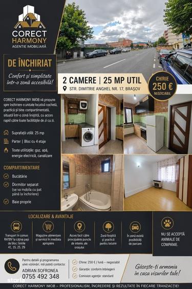 Garsoniera de inchiriet, 2 camere brasov - 9