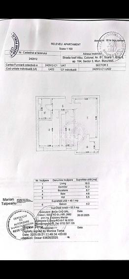 Apartament 2 camere Direct Proprietar, Titan Bratarii, Sun Rebreanu, Iosif Albu 81, TVA inclus