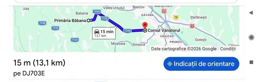 Teren de 3000 mp, în Băbana