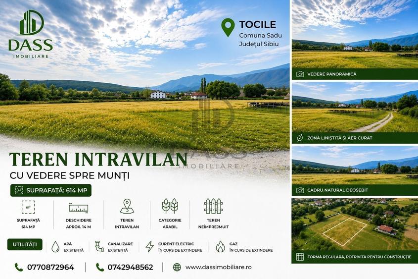 Teren agricol intravilan de 614 mp, în Sadu