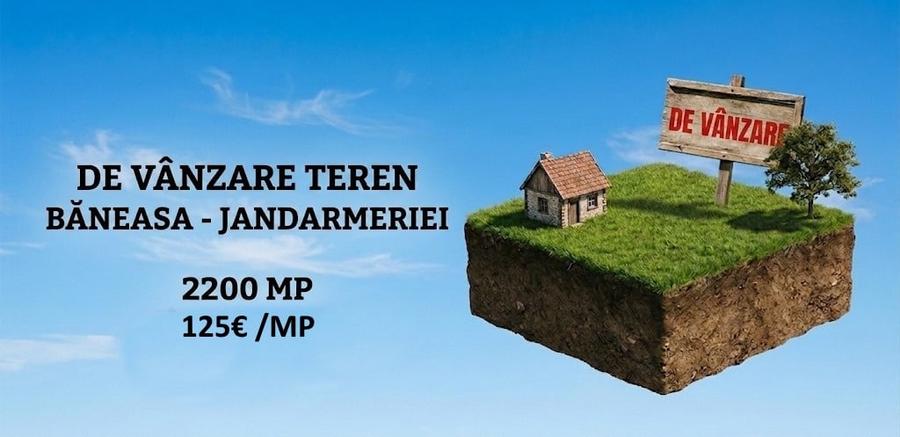 Teren Construcții intravilan de 2200 mp, în Băneasa
